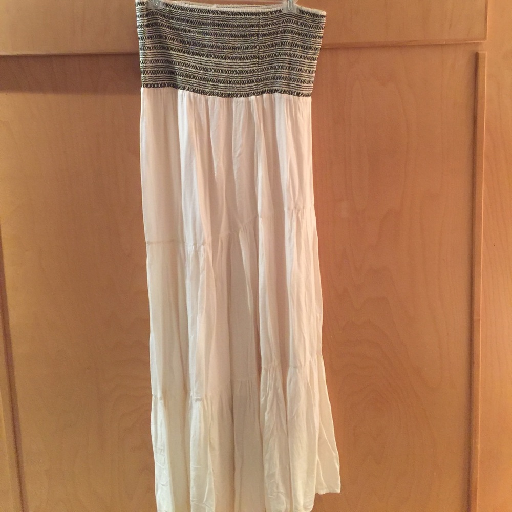 Merona strapless brown crochet w/cream linen Sz1X